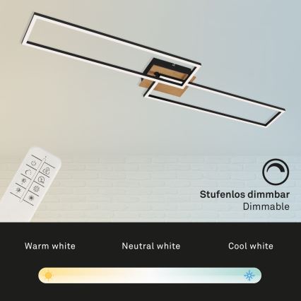 Brilo - LED Ściemnialny żyrandol natynkowy FRAME 2xLED/20W/230V 2700-5000K + pilot zdalnego sterowania