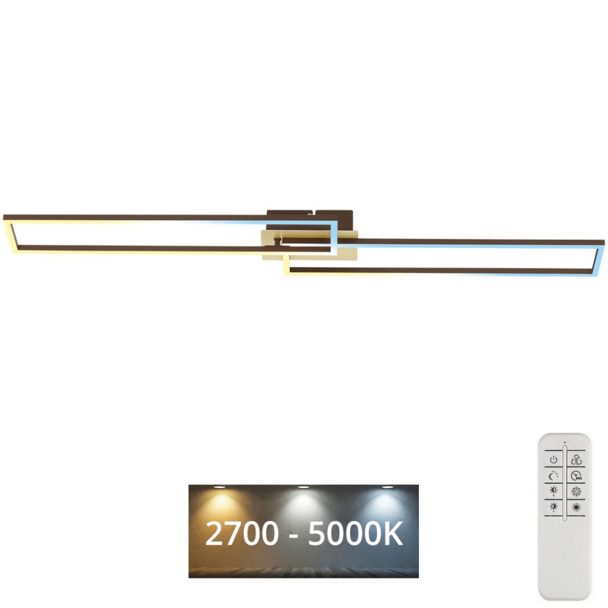 Brilo - LED Ściemnialny żyrandol natynkowy FRAME 2xLED/20W/230V 2700-5000K + pilot zdalnego sterowania