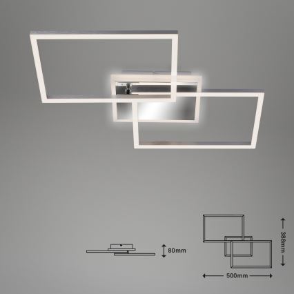 Brilo - LED Ściemnialny żyrandol natynkowy FRAME 2xLED/20W/230V 2700-6500K + pilot zdalnego sterowania