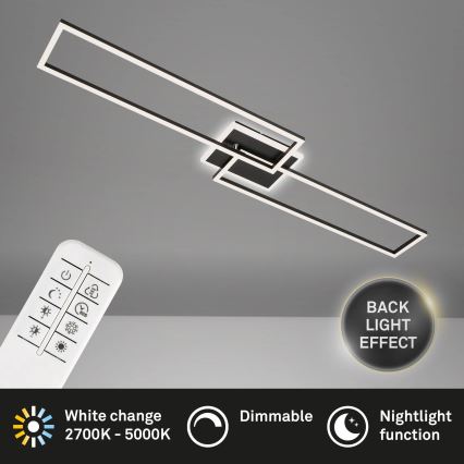 Brilo - LED Ściemnialny żyrandol natynkowy FRAME 2xLED/20W/230V 2700-6500K + pilot zdalnego sterowania