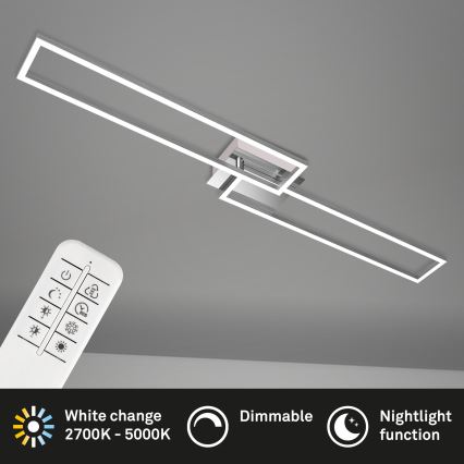 Brilo - LED Ściemnialny żyrandol natynkowy FRAME 2xLED/20W/230V 2700-5000K + pilot zdalnego sterowania