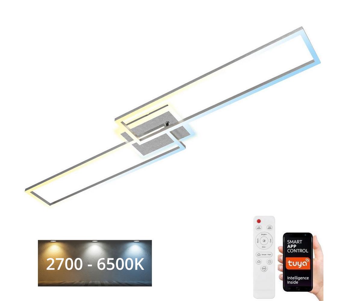 Brilo - LED Ściemnialny żyrandol natynkowy FRAME 2xLED/20W/230V Wi-Fi Tuya + pilot