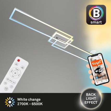 Brilo - LED Ściemnialny żyrandol natynkowy FRAME 2xLED/20W/230V 2700-6500K Wi-Fi Tuya + pilot zdalnego sterowania