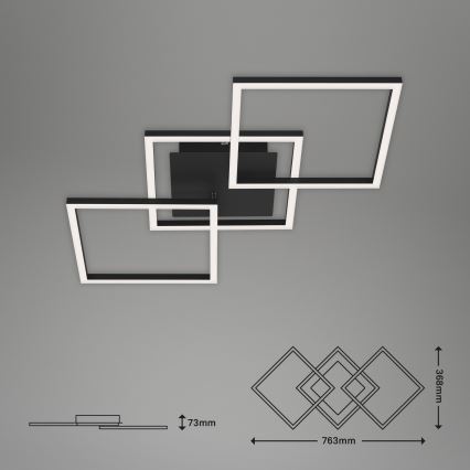 Brilo - LED Ściemnialny żyrandol natynkowy FRAME LED/30W/230V