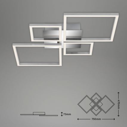 Brilo - LED Ściemnialny żyrandol natynkowy FRAME LED/44W/230V