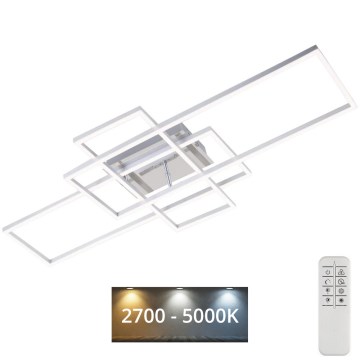 Brilo - LED Ściemnialny żyrandol natynkowy FRAME LED/51W/230V 2700-5000K matowy chrom + zdalne sterowanie