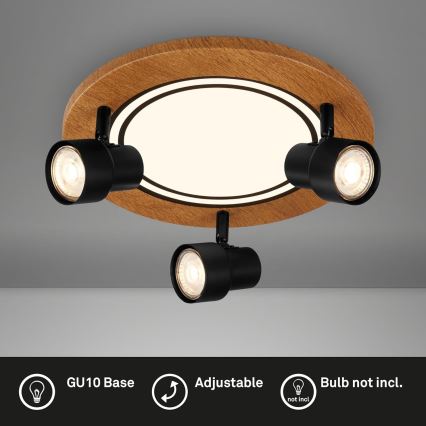 Brilo - Lampa sufitowa LED/12W/230V + 3xGU10/9W 3000K