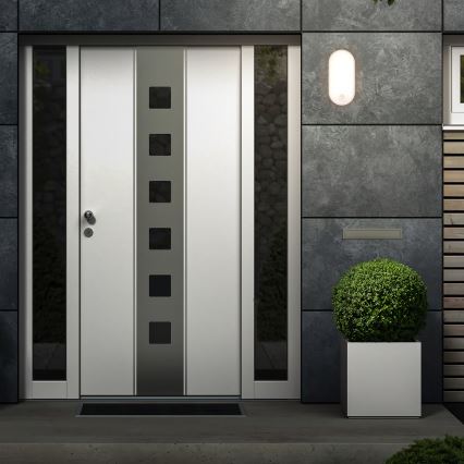 Brilo - zewnętrzny kinkiet LED z czujnikiem ruchu i zmierzchu RUCH LED/12W/230V IP65 biały