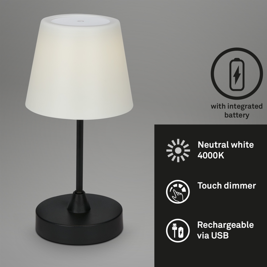 Brilo - LED zewnętrzny ściemnialna akumulatorowa lampa LED/3W/5V IP44 2000 mAh