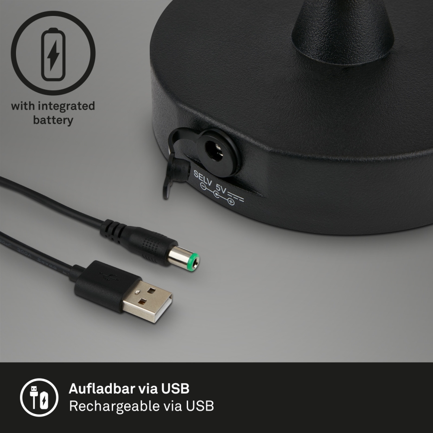 Brilo - LED zewnętrzny ściemnialna akumulatorowa lampa LED/3W/5V IP44 2000 mAh