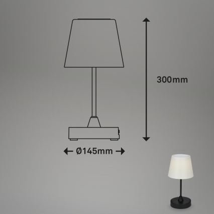 Brilo - LED zewnętrzny ściemnialna akumulatorowa lampa LED/3W/5V IP44 2000 mAh