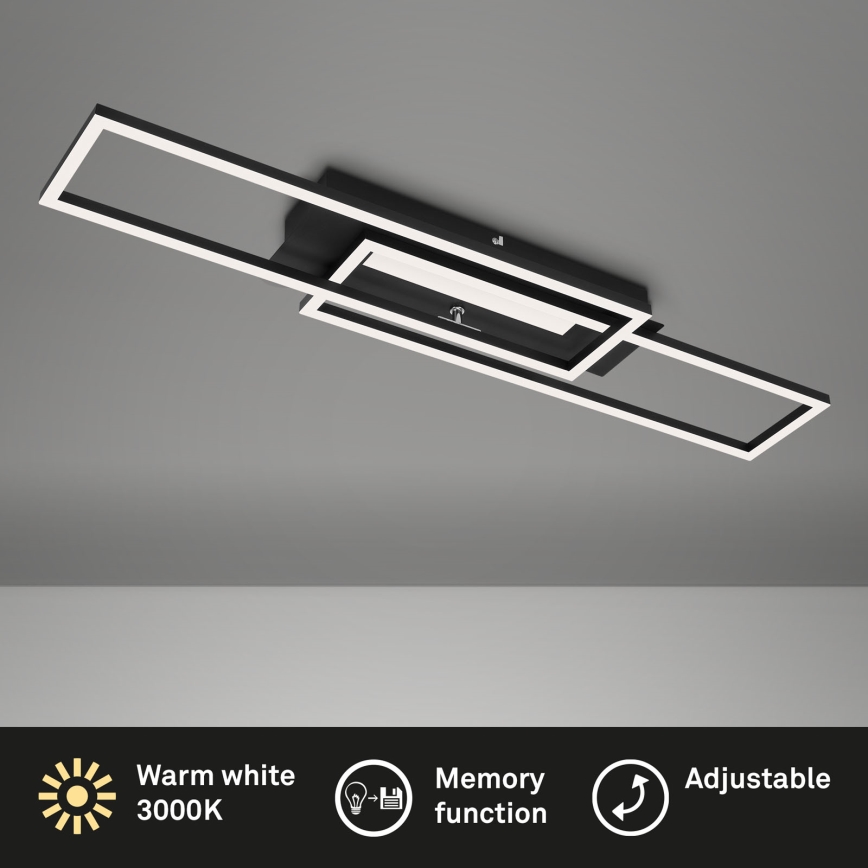 Brilo - LED Żyrandol natynkowy FRAME 2xLED/20W/230V czarny