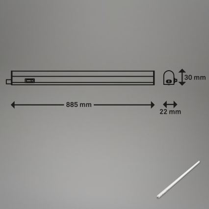 Brilo - Oprawa LED podszafkowa 10W/230V 4000K 87,3 cm