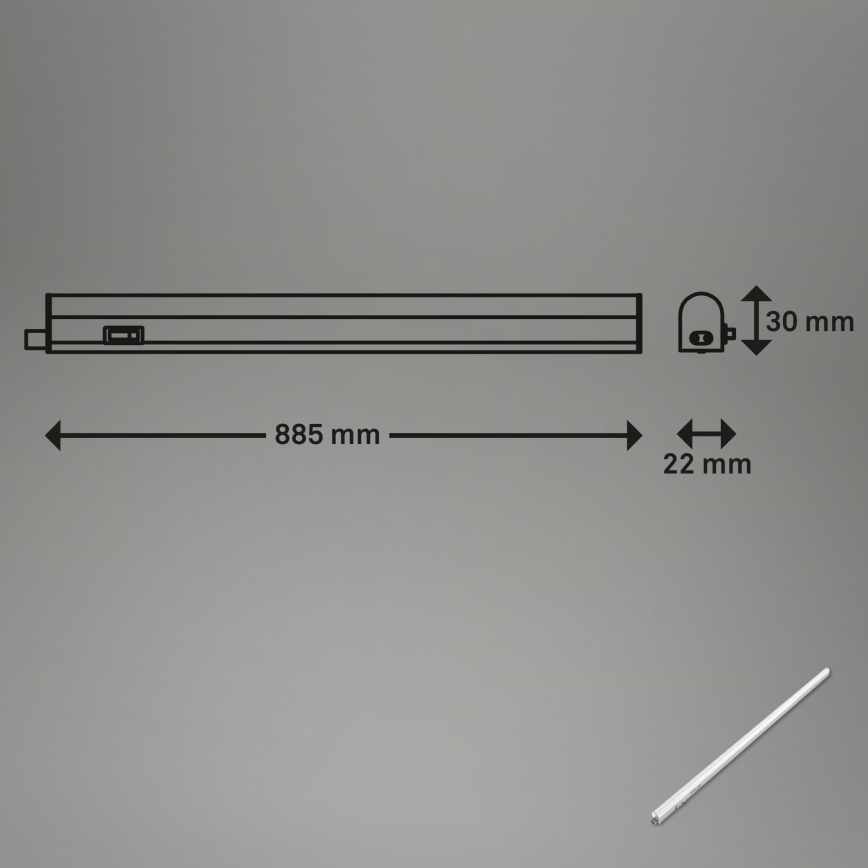 Brilo - Oprawa LED podszafkowa 10W/230V 4000K 87,3 cm