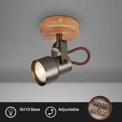 Brilo - Oprawa punktowa LED TAHUN 1xGU10/5W/230V brązowa