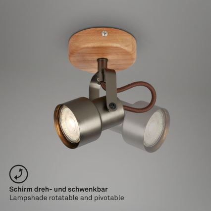 Brilo - Oprawa punktowa LED TAHUN 1xGU10/5W/230V brązowa