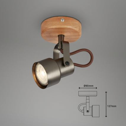 Brilo - Oprawa punktowa LED TAHUN 1xGU10/5W/230V brązowa