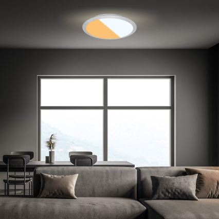 Brilo - Lampa sufitowa LED do łazienki CTS LED/21W/230V 3000/4000K IP44 śr. 37 cm matowy chrom