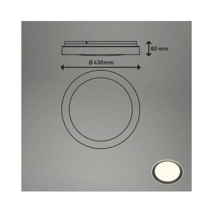 Brilo - Oprawa sufitowa LED IJUS LED/24W/230V 3000K Ø 43 cm