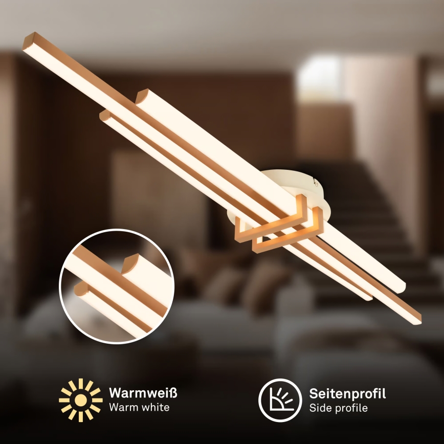 Brilo - Oprawa sufitowa LED TINKA LED/30W/230V 3000K miedziana