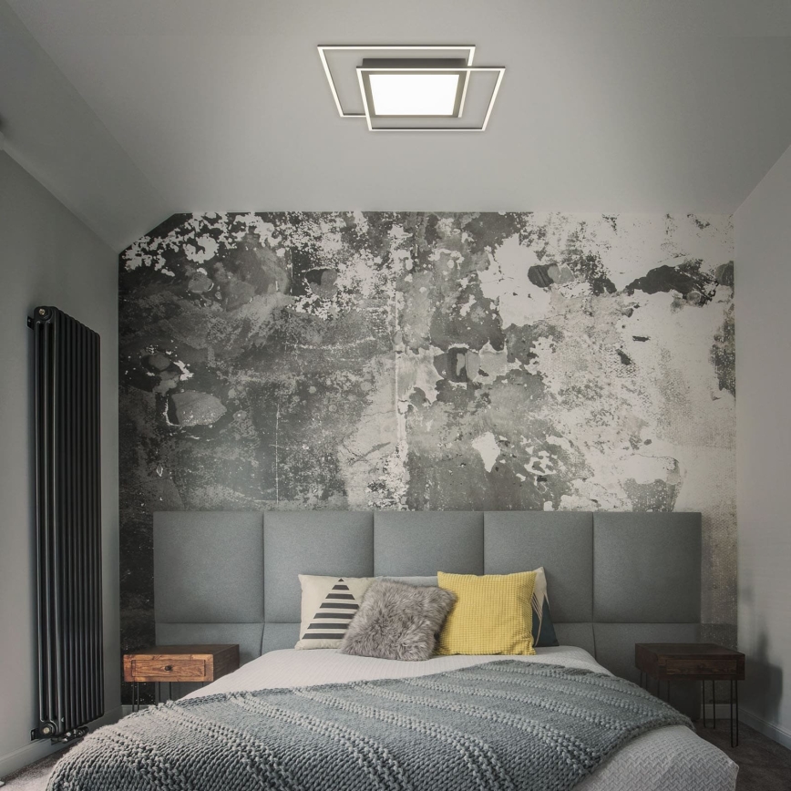 Brilo - Lampa sufitowa LED 2xLED/16W/230V + LED/19W 51,5x51,5 cm 3000K czarna