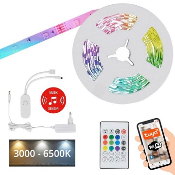Brilo - Regulowany pasek LED RGBW MUSIC 6,65 m LED/18W/230V Wi-Fi Tuya + pilot zdalnego sterowania