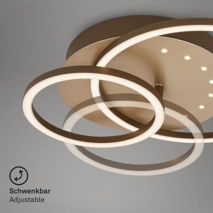 Brilo - ściemnialna lampa sufitowa LED/26W/230V 3000K brązowa