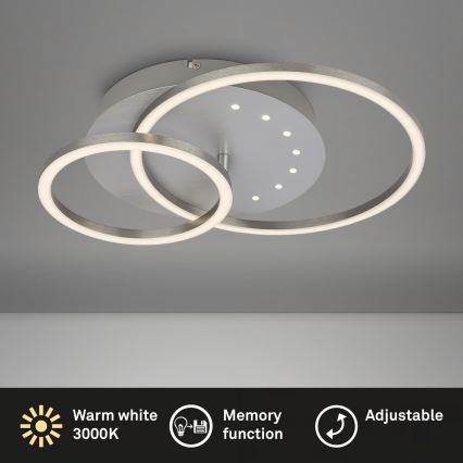 Brilo - ściemnialna lampa sufitowa LED/26W/230V 3000K matowy chrom