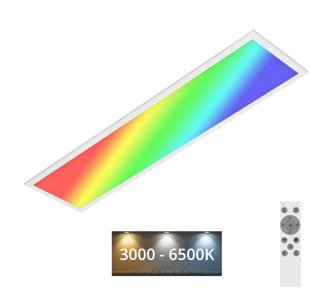 Brilo - Ściemnialna lampa sufitowa RGBW SLIM LED/24W/230V 100x25 cm + pilot