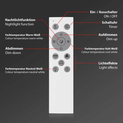 Brilo - Ściemnialna lampa sufitowa RGBW SLIM LED/24W/230V 3000-6500K 100x25 cm + pilot zdalnego sterowania