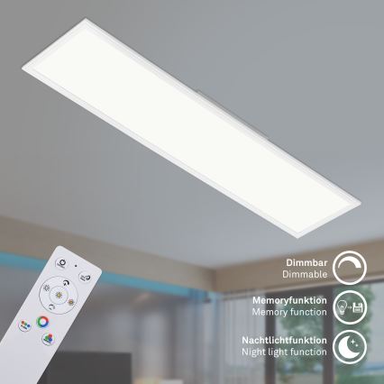 Brilo - Ściemnialna lampa sufitowa RGBW SLIM LED/40W/230V 3000-6500K + Pilot zdalnego sterowania