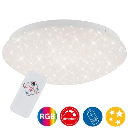 Brilo - Ściemnialna lampa sufitowa RGBW STARRY SKY LED/10W/230V + Pilot zdalnego sterowania