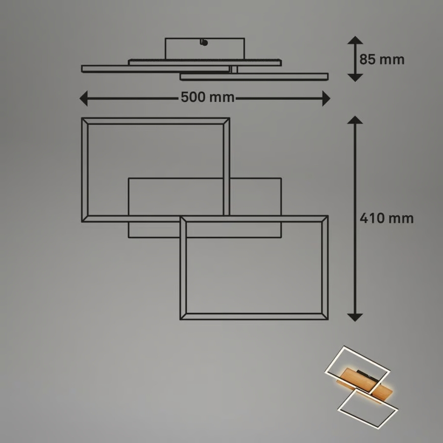 Brilo - Ściemnialna oprawa sufitowa LED CORNICE LED/30W/230V 3000K