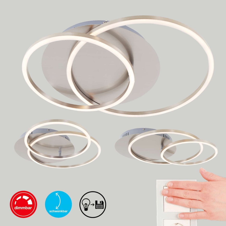 Brilo - Ściemnialna oprawa sufitowa LED FRAMES LED/14W/230V + LED/22W 3000K