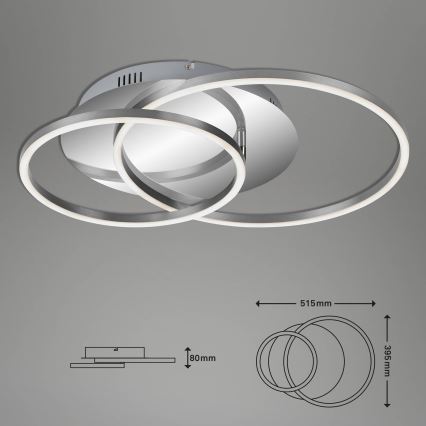 Brilo - Ściemnialna oprawa sufitowa LED FRAMES LED/14W/230V + LED/22W 3000K