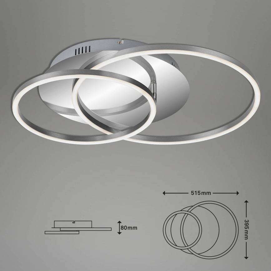 Brilo - Ściemnialna oprawa sufitowa LED FRAMES LED/14W/230V + LED/22W 3000K