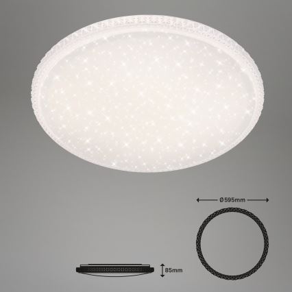 Brilo - ściemnialna lampa sufitowa LED/48W/230V 3000/4000/6500K śr. 60 cm + pilot zdalnego sterowania