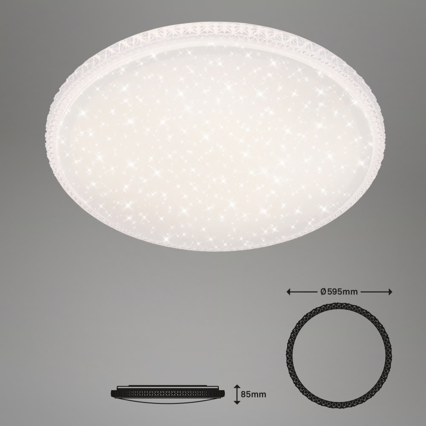 Brilo - ściemnialna lampa sufitowa LED/48W/230V 3000/4000/6500K śr. 60 cm + pilot zdalnego sterowania