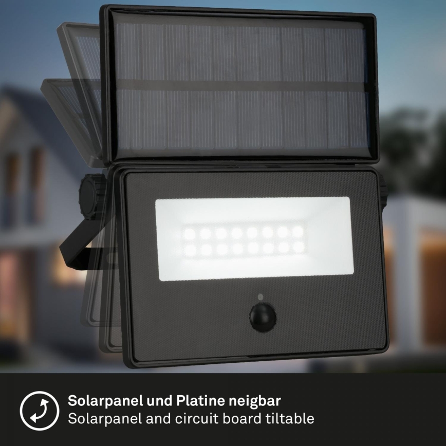 Brilo - solarny reflektor LED z czujnikiem LED/5W/5,5V IP54 1200 mAh