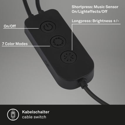 Brilo - ZESTAW 2x LED RGBIC Lampa ściemnialna stołowa LED/12W/230V 3000-6500K Wi-Fi Tuya