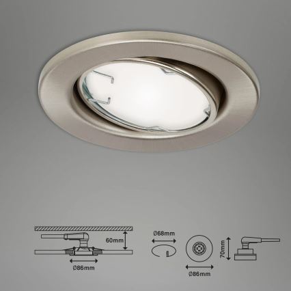 Brilo - ZESTAW 3x LED RGBW Ściemnialne oświetlenie łazienkowe 1xGU10/4,9W/230V 2700-6500K Wi-Fi Tuya IP23 + pilot zdalnego sterowania