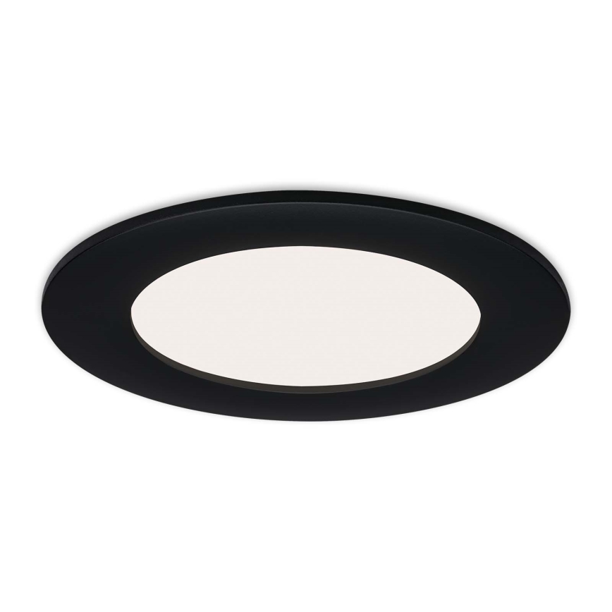 Brilo - ZESTAW 3x LED łazienkowych opraw sufitowych wpuszczanych FLAT LED/6W/230V IP44 czarne