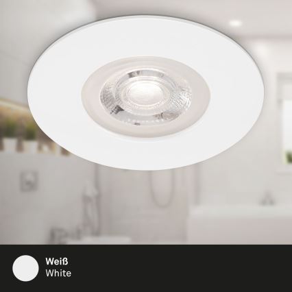 Brilo - ZESTAW 4x LED Łazienkowa oprawa wpuszczana LED/4,9W/230V IP44 biała