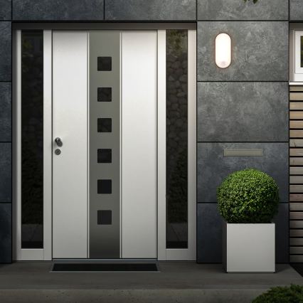 Brilo - Zewnętrzny kinkiet LED z czujnikiem ruchu i zmierzchu RUCH LED/12W/230V IP65 czarny