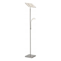 Briloner 1328-022 - Ściemniana lampa stojąca LED/21W/230V + LED/3,5W matowy chrom