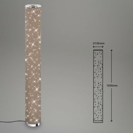 Briloner 1388-011 - LED Lampa podłogowa STARRY SKY LED/12W/230V brązowa