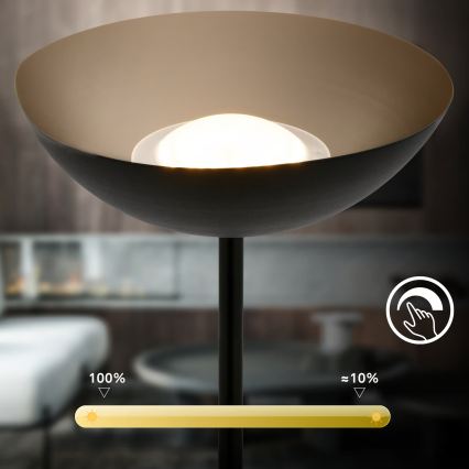 Briloner 1500015 - ściemniana lampa stojąca LED ESTATE LED/8W/5V 4000 mAh czarna