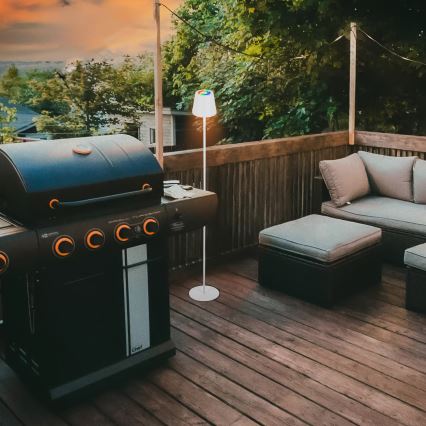 Briloner 1507016 - LED ściemnialna lampa podłogowa KIKI LED/4,3W/5V IP44 2600 mAh biała