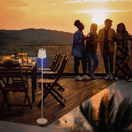 Briloner 1507016 - LED ściemnialna lampa podłogowa KIKI LED/4,3W/5V IP44 2600 mAh biała