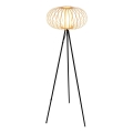 Briloner 1759011 - Lampa podłogowa 1xE27/10W/230V bambus/czarny